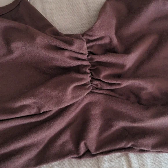 Elegant Brown Ruched Bralette - Picture 8 of 13